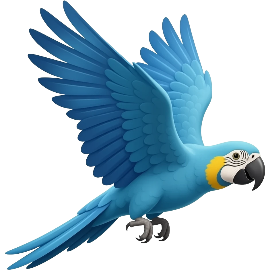 Faz um emoji da arara azul  voando emoji