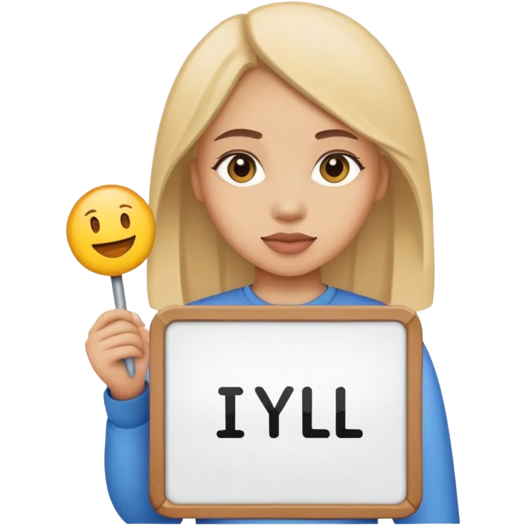 A girl holding a sign saying “I’ll SYD emoji