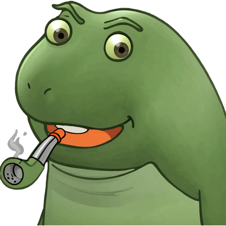 Eggplant with a pipe in its mouth emoji