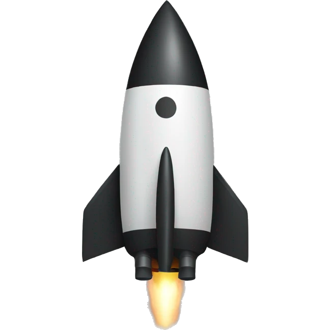 black rocket emoji