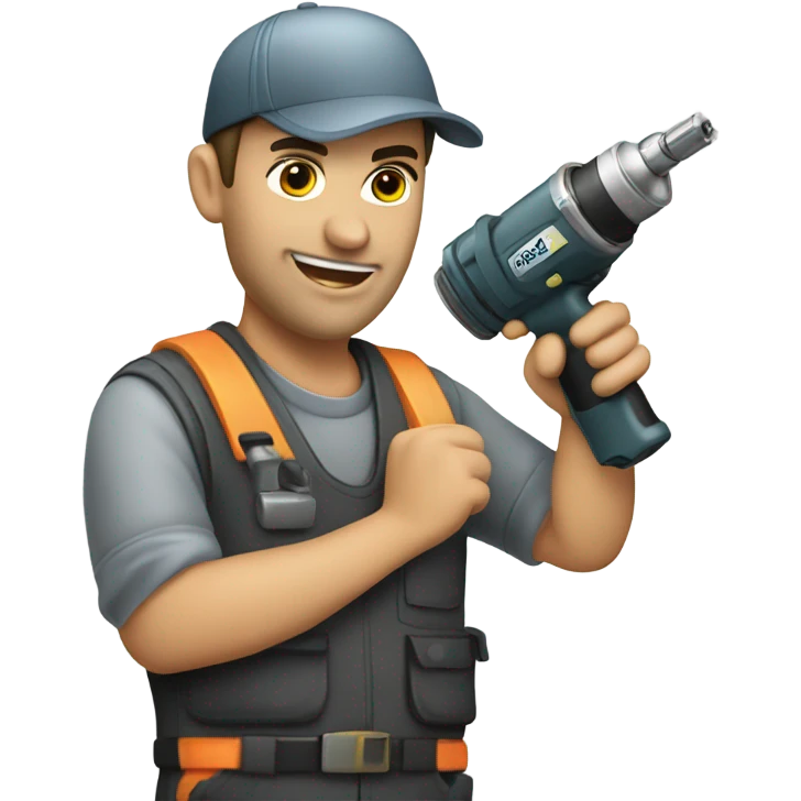 mechanic with an impact gun emoji