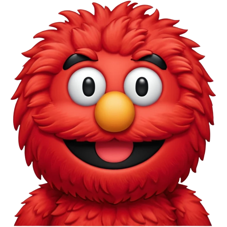 Elmo with his face removed emoji