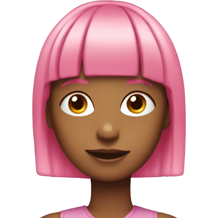 girl with pink bangs  emoji