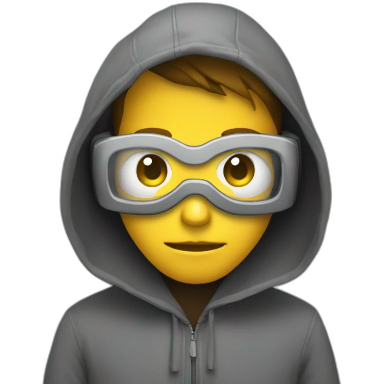 hacker with laptop facing straight emoji