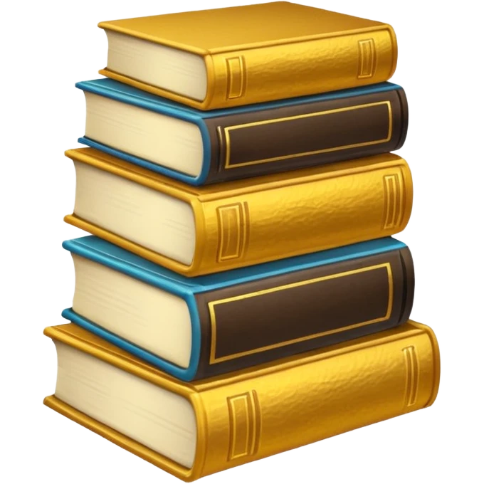 книги золотистые emoji