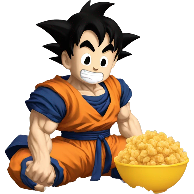 Goku comiendo palomitas  emoji