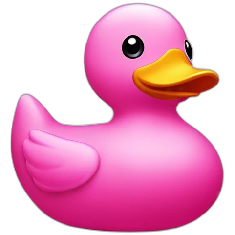 Pink rubber duck emoji