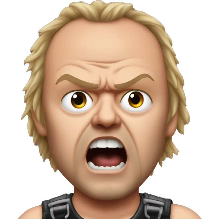 lars ulrich extremely angry fuming with anger going to explode angry emoji