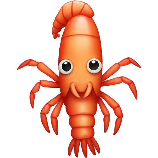 Shrimp with mustache emoji