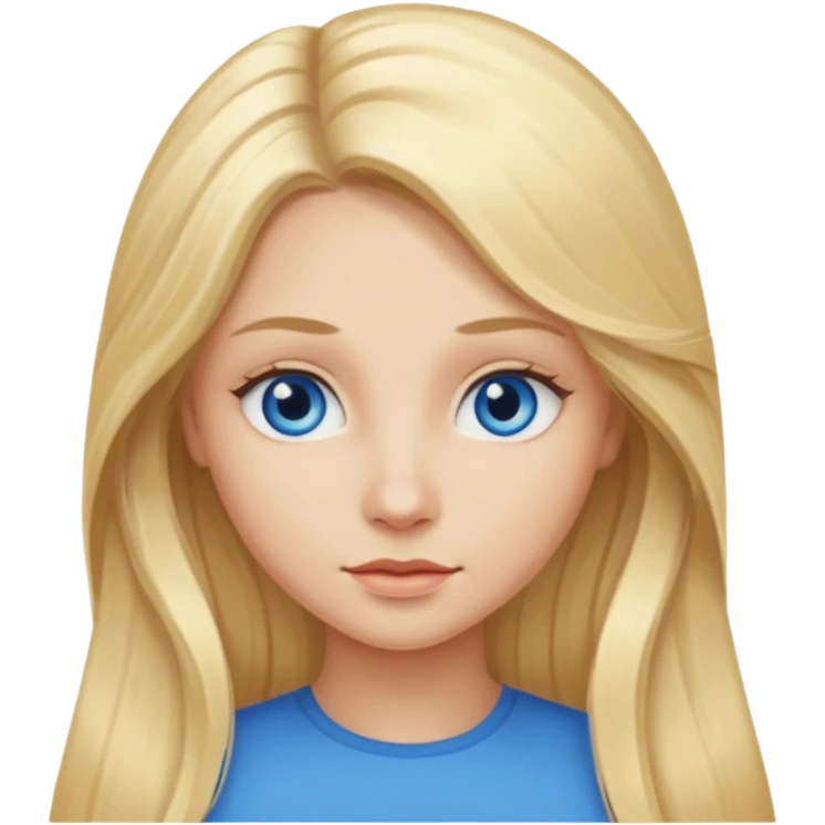 Girl long flowing blonde hair  emoji