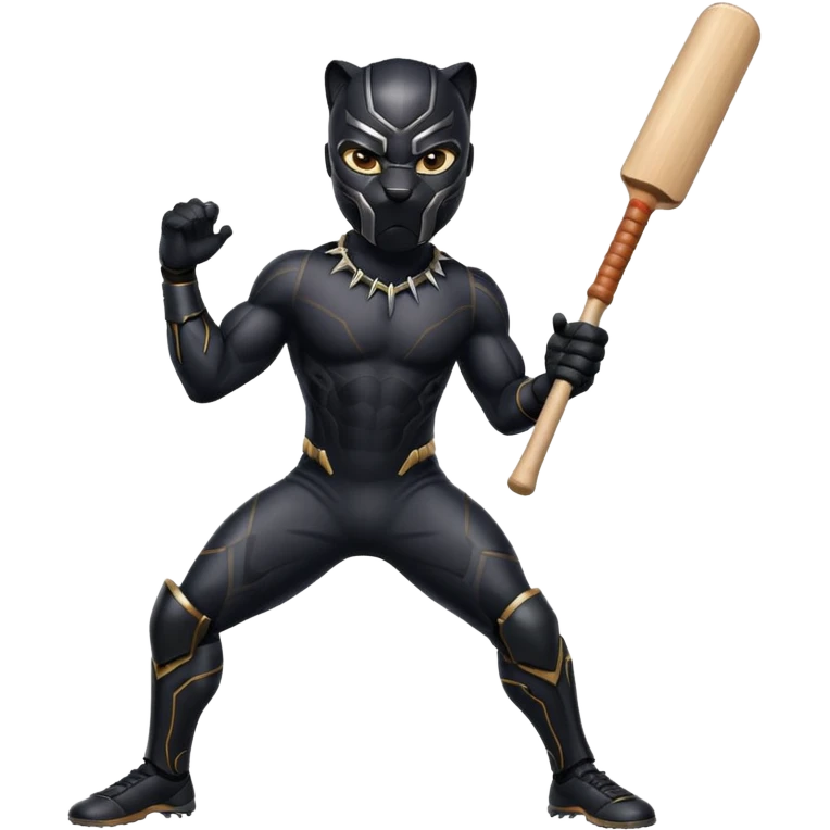 Black Panther in cricket emoji