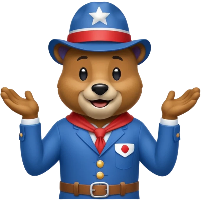 Patriotic yogi bear  emoji
