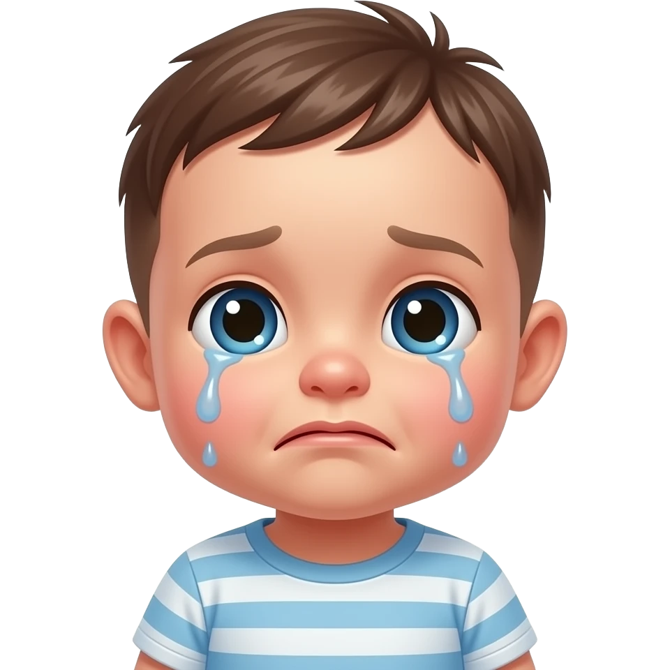 Crying baby emoji