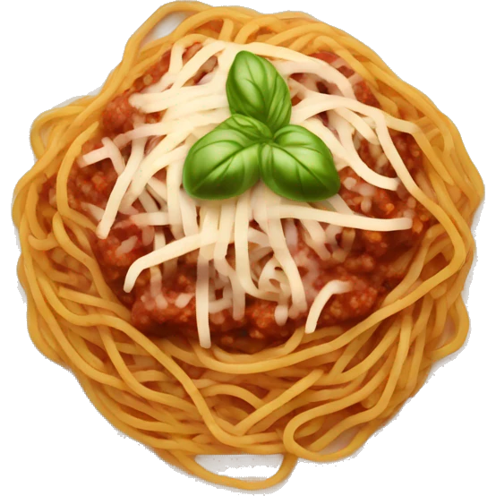Plate with spaghetti bolognese  emoji