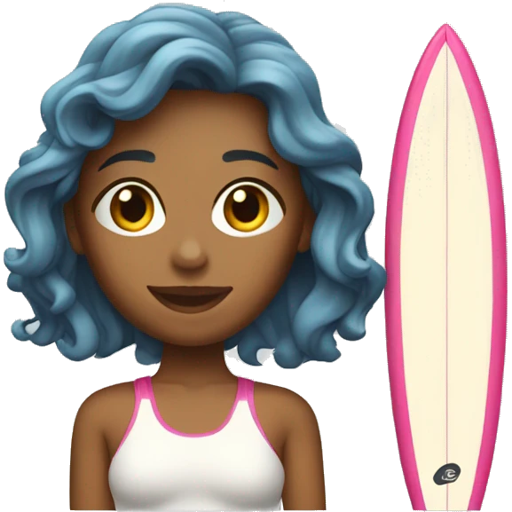 surfeuse peau matte emoji