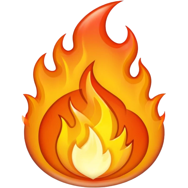 chrome orange fire 🔥  emoji