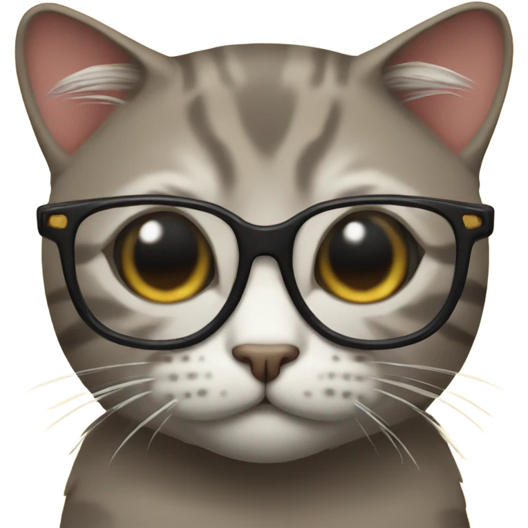 Gato con lentes emoji