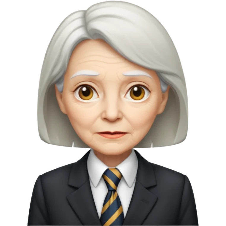 old women in suit with Necktie emoji