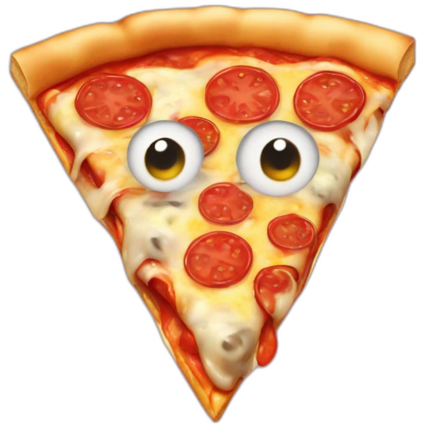 Pizza con ojos emoji