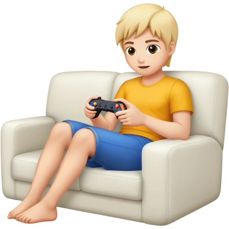 Sitting on couch playing video games emoji