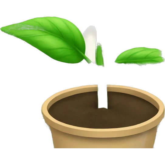 a plant in a pot growing dollar bills dollar leaves green dollar bill leaves attached to plant stem emoji