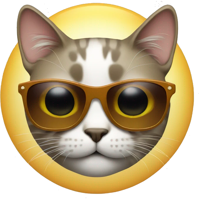 Cat with sunglasses emoji