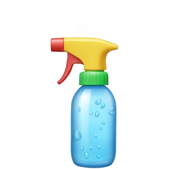 Spray Bottle shooting water emoji