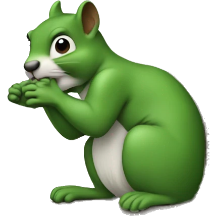 squirrel farting green  emoji