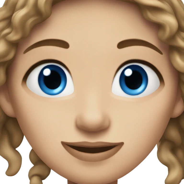 Caucasian dancer with brown hair & blue eyes  emoji