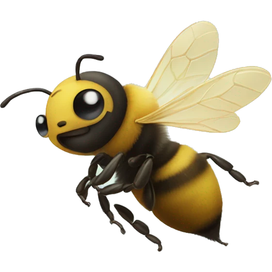 A bee flying in a bay emoji