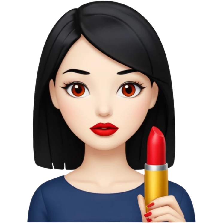 Beautiful woman with black hair emoji