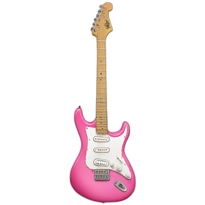 Pink electric guitar for women emoji