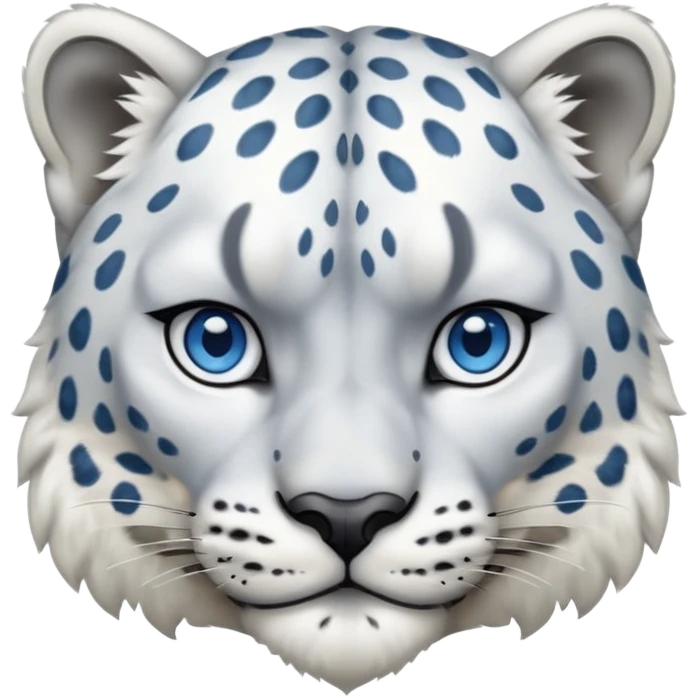  Snow leopard-whole body-eyes are blue emoji