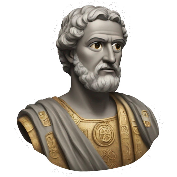 a bust of the 7th century byzantine emperor Maurice  emoji