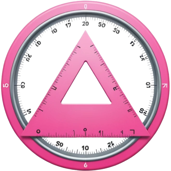 mac os icon, protractor, triangle, pink emoji