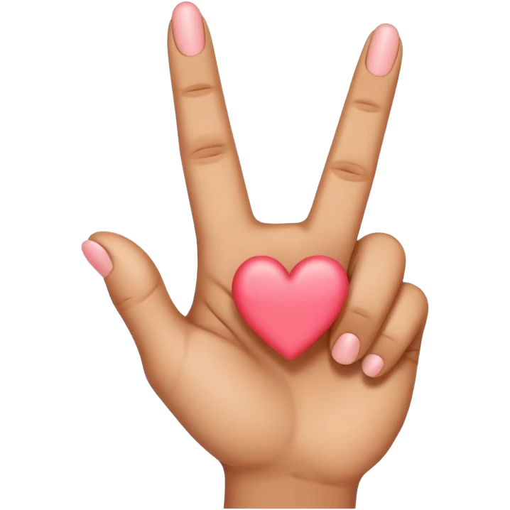 hand korean finger heart emoji that has the middle finger sticking out emoji