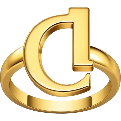 ring with letter L emoji