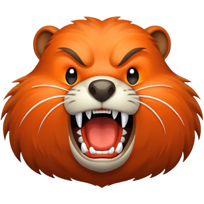 Angry Beaver orange emoji