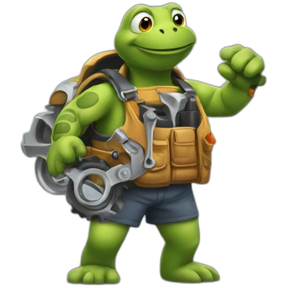 Car Mechanic Turtle emoji