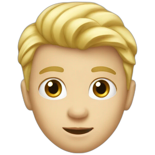 Petit garçon blond en tenu de foot emoji