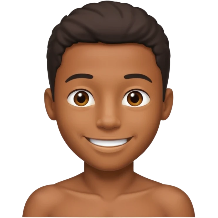 Black boy no clothes  emoji