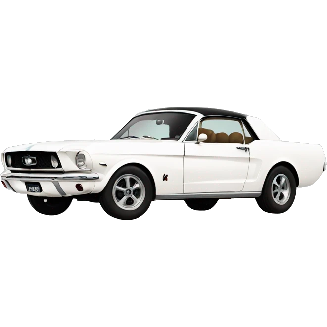 white vintage mustang emoji