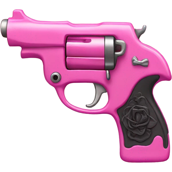 pink gun with bow emoji