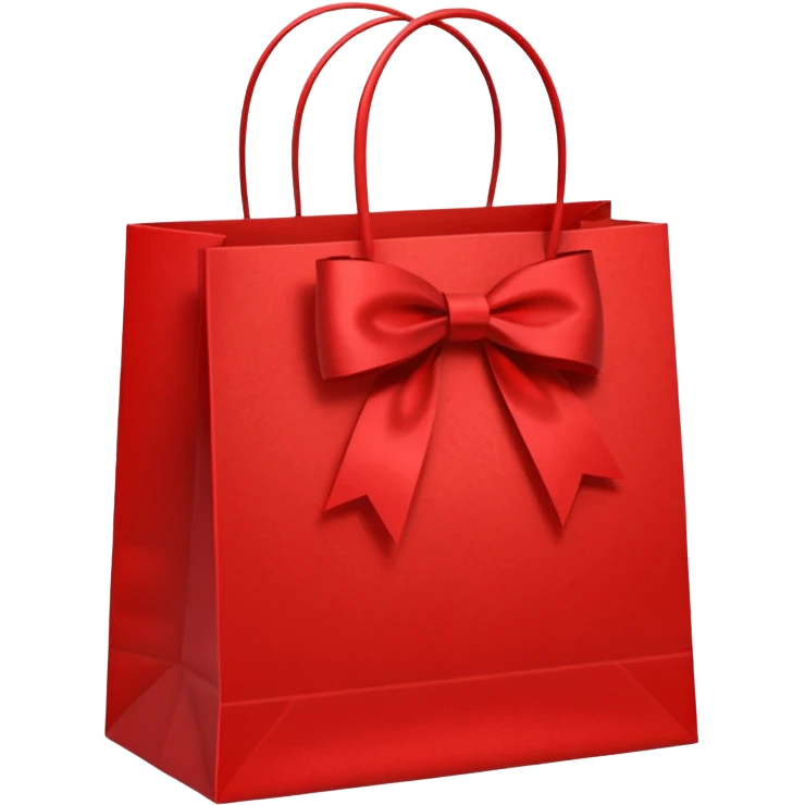 red christmas gift bag emoji
