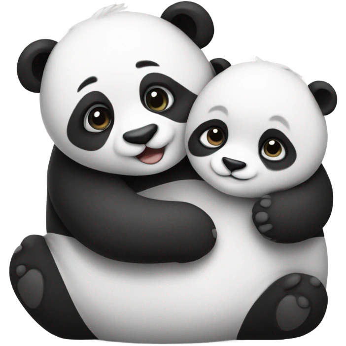 Panda hugs emoji