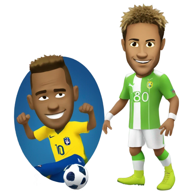 Neymar and shrek emoji