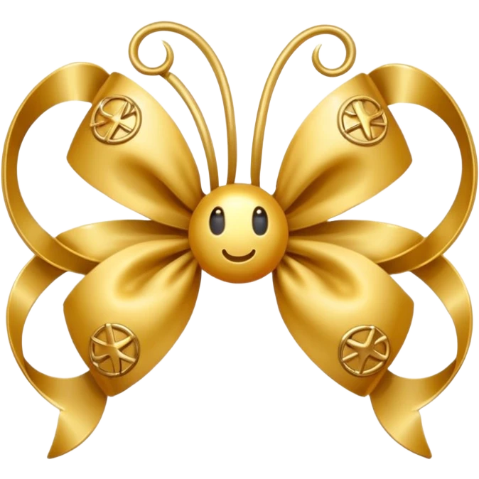 bow hair ornament in horoscope style emoji