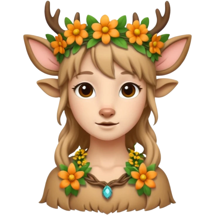 Cute Druid human like fawn emoji