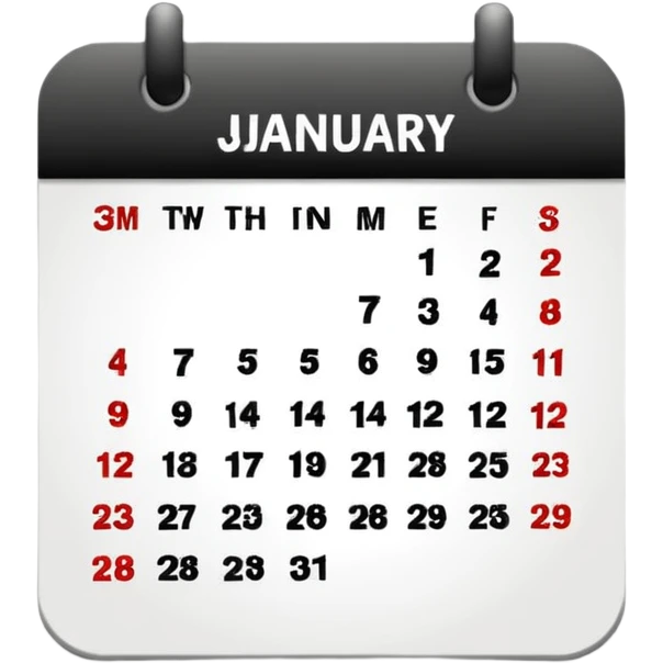 31 January calendar emoji