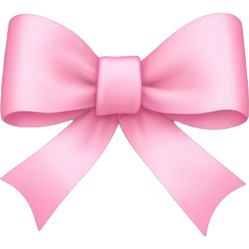 a ribbon in baby pink emoji